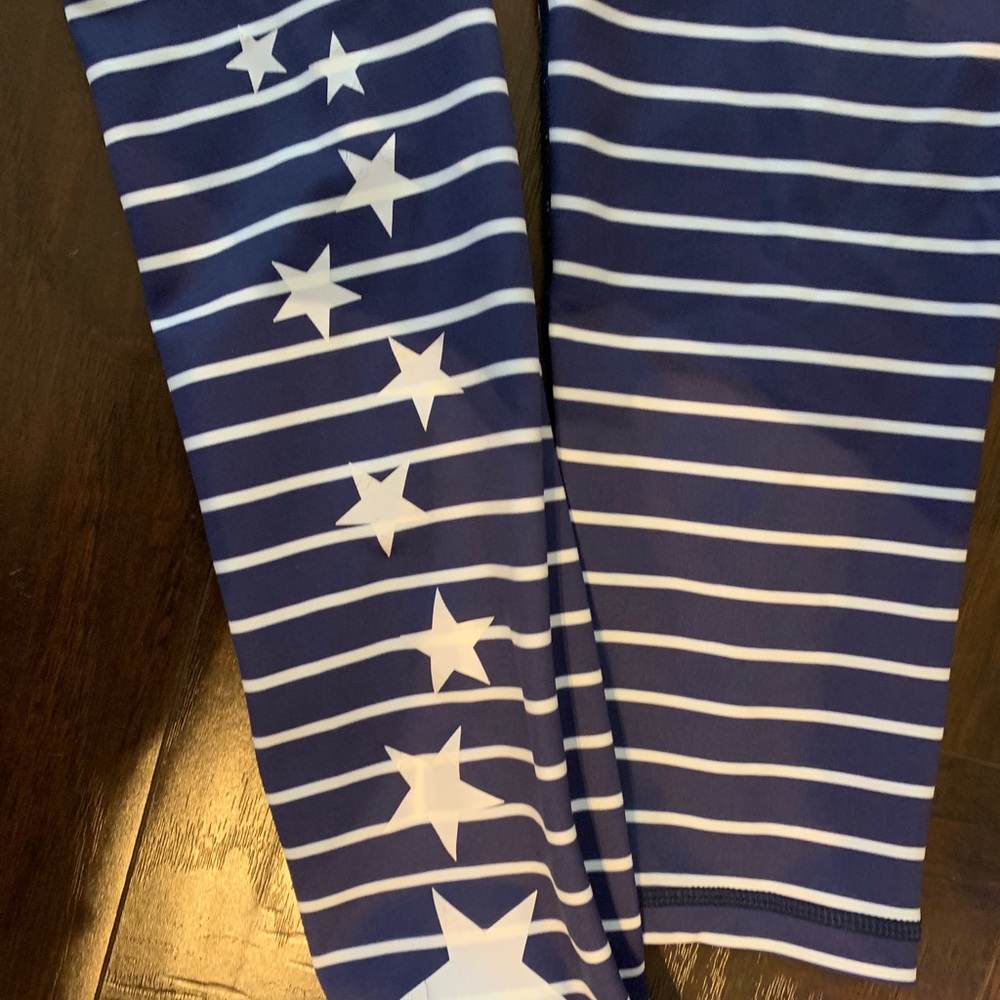 Just Live full length leggings with stars on leg